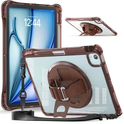 Universal Protective Tablet Case with Hand Strap for iPad and Large Tablets (Coffee)