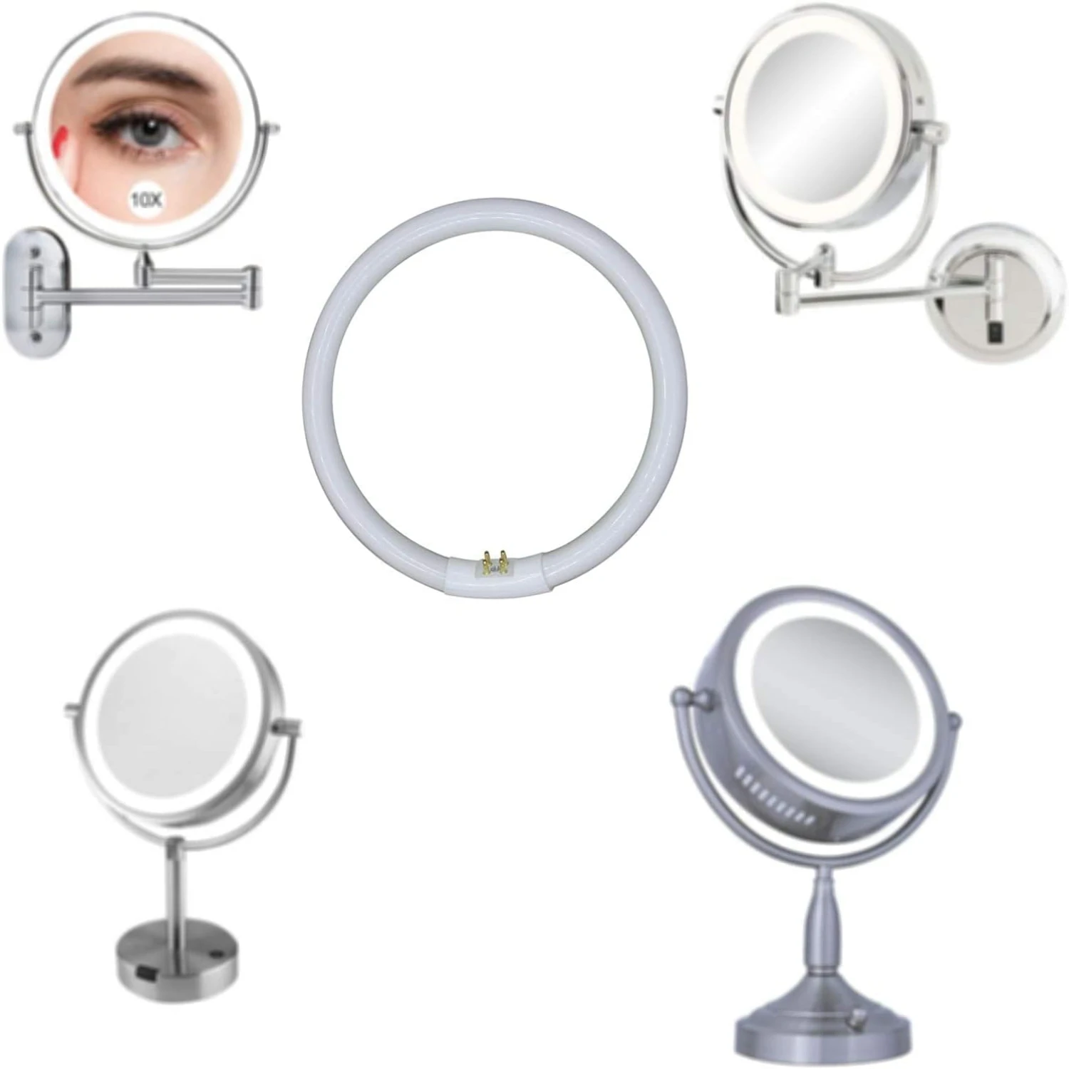 LED Light Bulb 7 Inch T5 22W Circular Bulb Compatible with Rialto Makeup Magnifying Vanity FC22 Round Fluorescent 6500K 2 Count