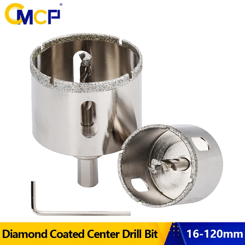 

CMCP Drill Bit Positioning Diamond Coated Center Drill Bit Hole Saw Cutter Hole Opener for Drilling Tile Marble Glass 6-120mm