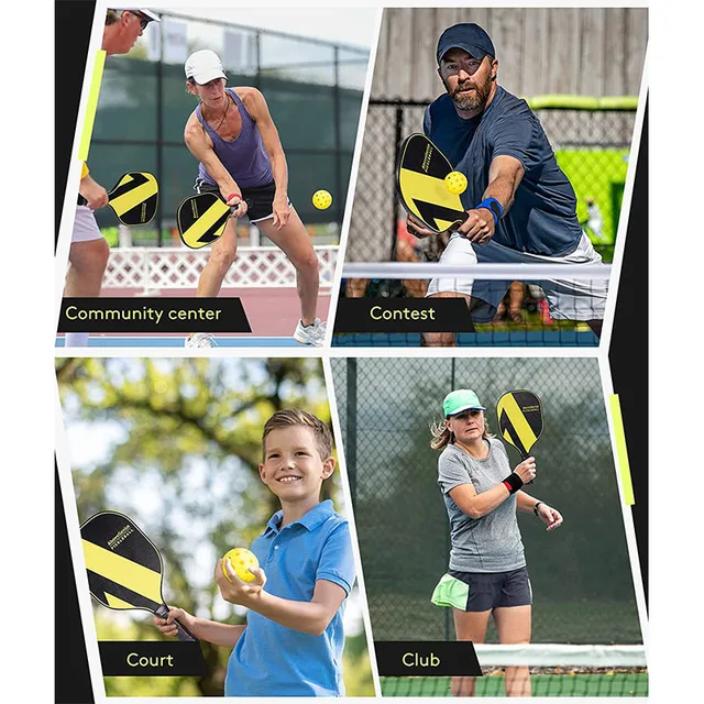 Pickleball Paddles Carbon Fiber Surface USAPA Approved Seat Pickleball Paddle Racket Honeycomb Core Gift Kit Indoor Outdoor 6