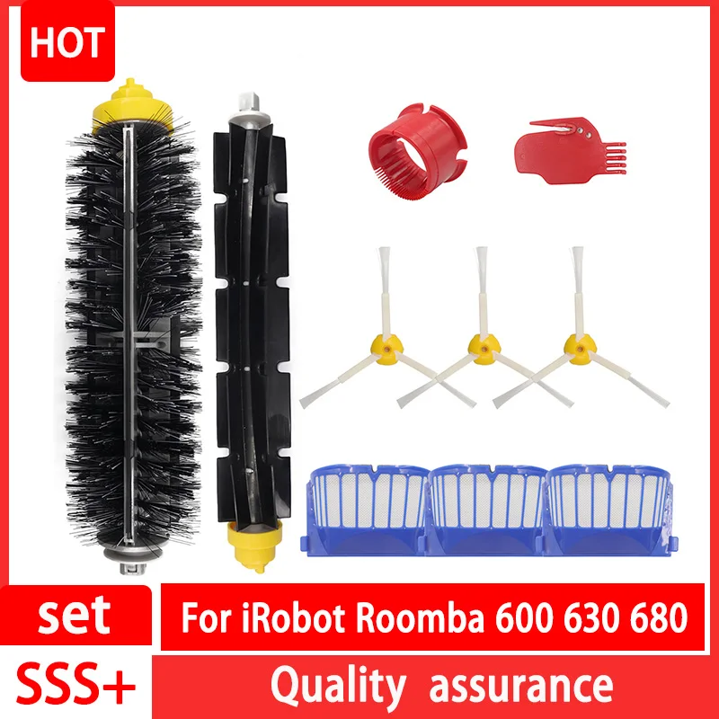 

For iRobot Roomba 600 Series 606 610 620 630 650 660 675 676 680 690 Roller Side Brush Filter Wheel Vacuum Cleaner Accessories