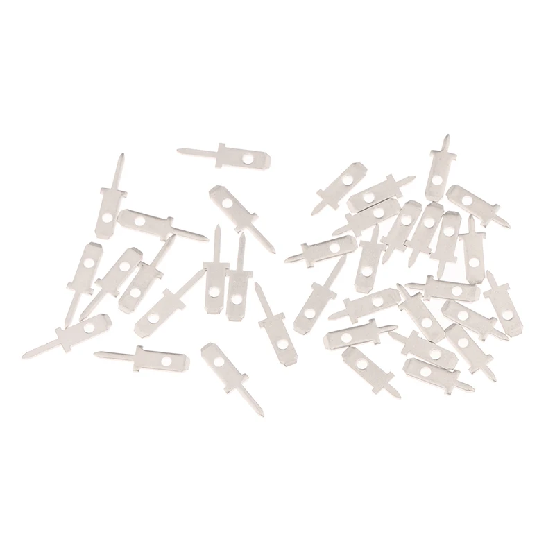 【Trusted】 50pcs 2.8 Inserts Plug Spring Terminal Solder Lug Thickness 2.8*0.8mm One Legs , Welding Sheet.
