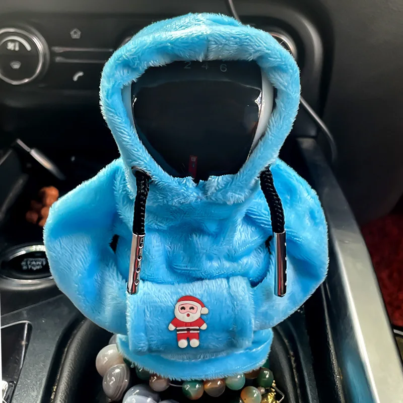 Christmas Hoodie Car Gear Shift Cover Fashion Gearshift Hoodie Gear Shift Knob Manual Handle Sweatshirt Change Lever Cover