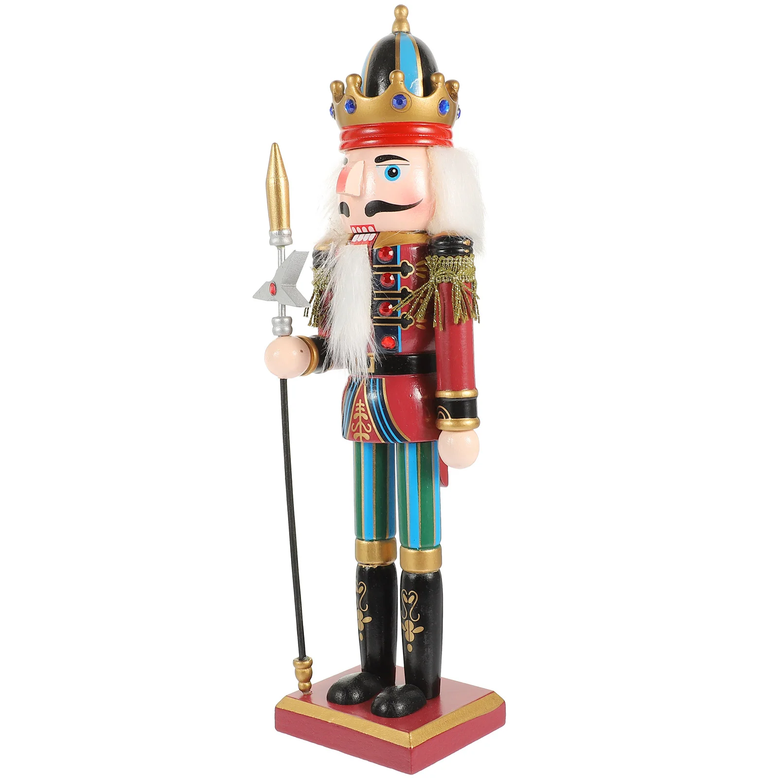 

Wood Christmas Nutcracker Ornament Wood Nutcracker Figures Nutcracker Statue Xmas Table Ornament 7.5x7.5x30cm