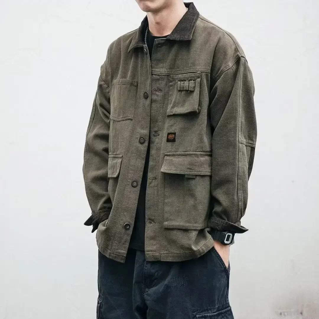 جاكيت دنيم متعدد الجيوب