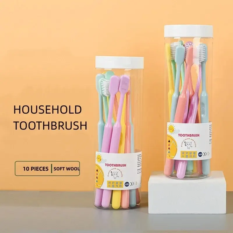 10-Pack-Candy-Color-Toothbrush-Simple-And-Fashionable-Family-Travel ...