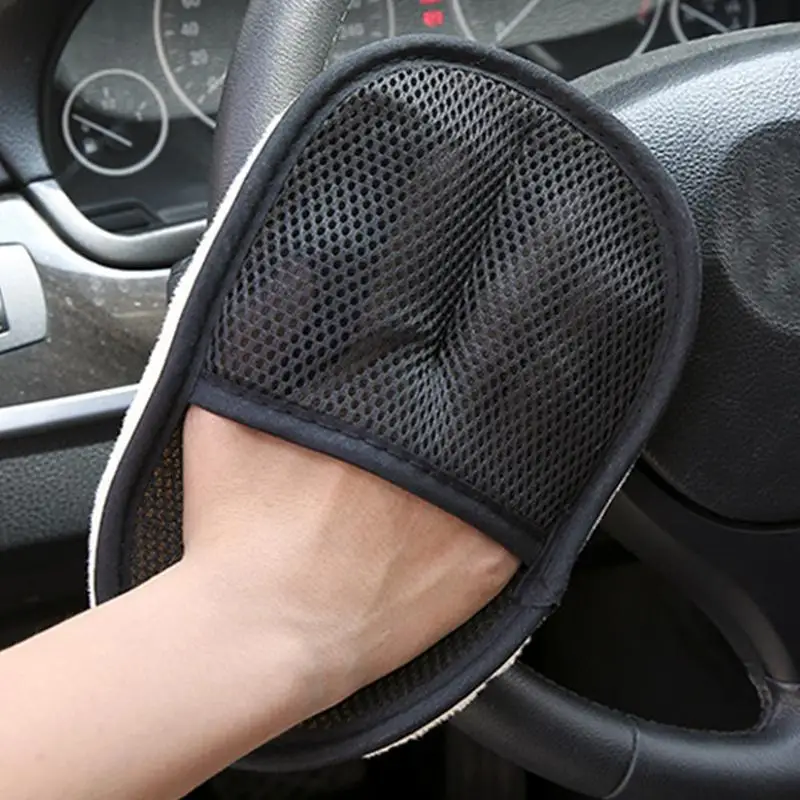 1Pcs Sponge Gloves for Car Washing Chenille Ultra Cleaning Sponge Scratch Resistant Super Absorbent Cleaning Gloves Accessories