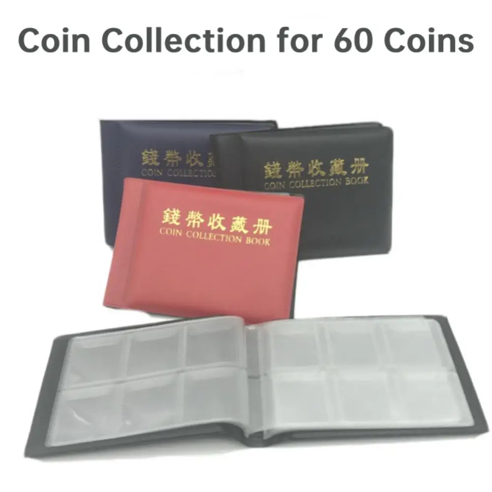 Coins Storage Album Book Commemorative Coin Collection Album Holder  Memorial Collection Volume Folder Pocket Gift Multi-Color
