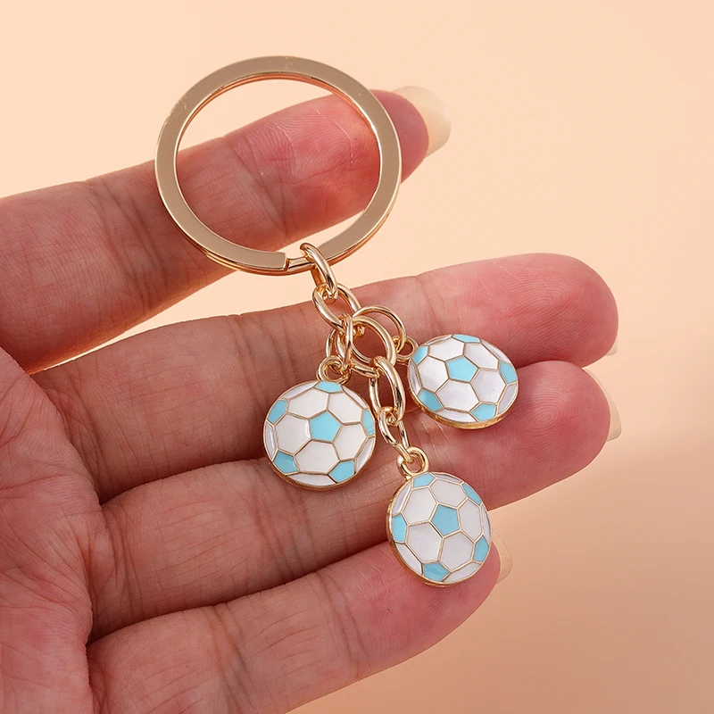 Niedlicher Sport-Fußball-Schlüsselanhänger für Frauen Männer Auto-Schlüssel Handtaschen-Anhänger Schlüsselringe Zubehör DIY Schmuck Geschenke – Detail 2