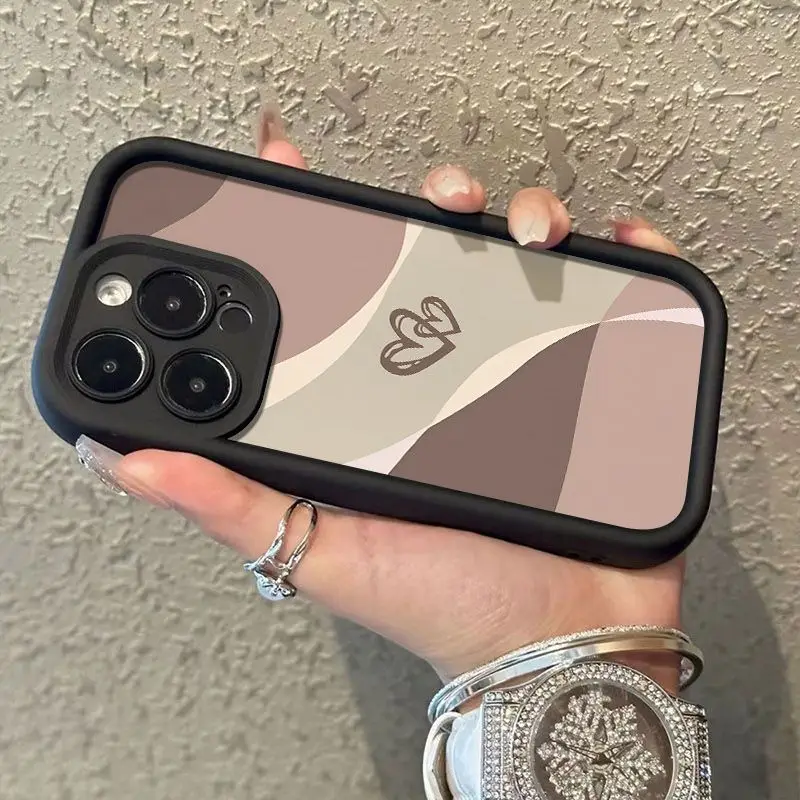 Minimalist Heart Pattern Silicone Phone Case Cover