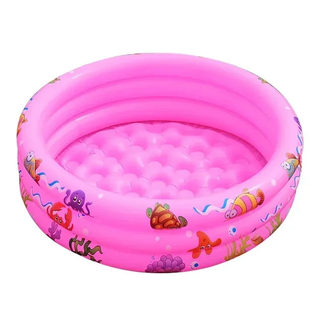 Piscina gonfiabile riutilizzabile a doppio strato da giardino portatile addensata per bambini giocattoli d'acqua festa rotonda per bambini all'aperto 2