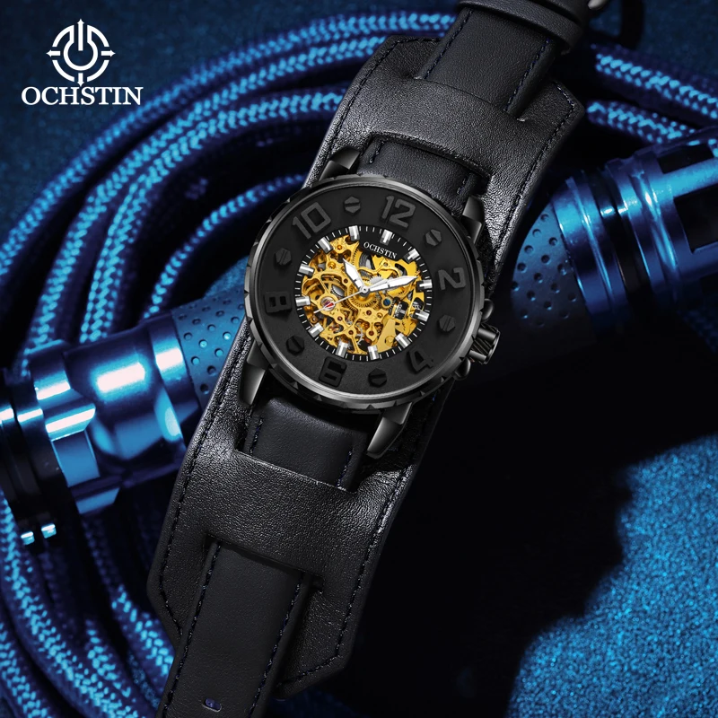 OCHSTINMasterpiece Series New 2024 Business Skeleton Mechanical Movement Waterproof Watch Men's Mechanical Watches
