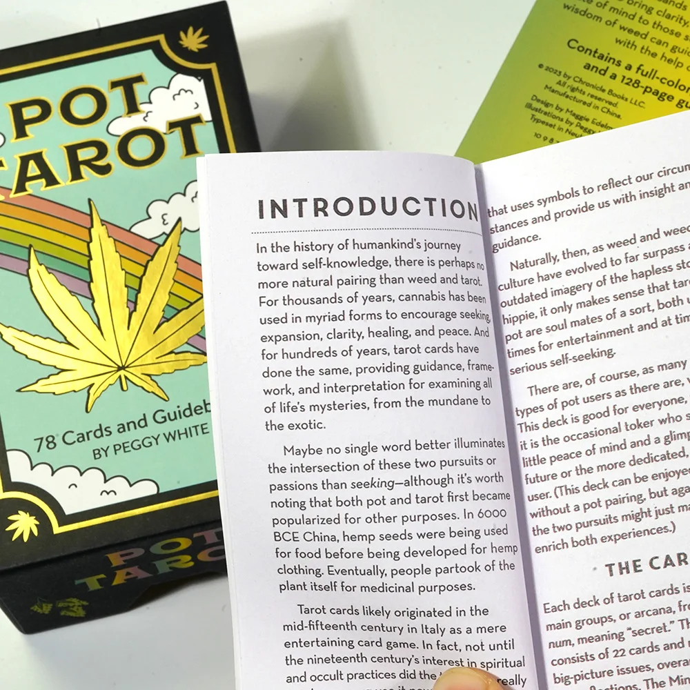 Pot Tarot Cards High Quality 78 Tarot in hardcover boxes Origin Size 12cm*7cm with Paper Guidebook 5