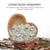 Wooden Piggy Bank Heart Shaped Coin Bank Gift for Kids Boys Girls Adults 6