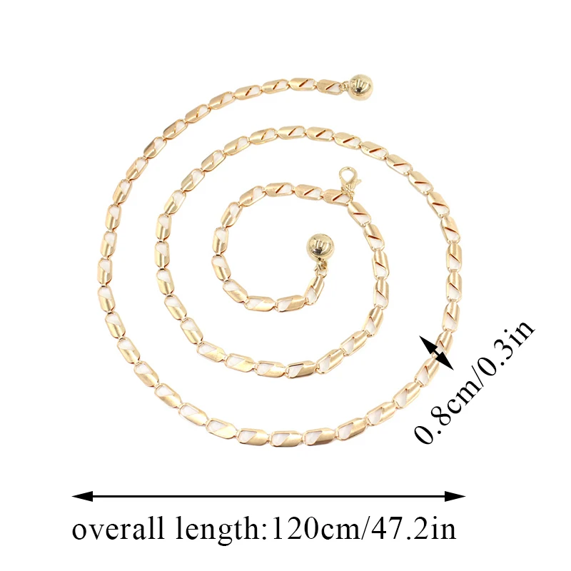 Girls Chain Design Waist Belt Gold Silver Adjustable for Ladies Dresses  Outfits