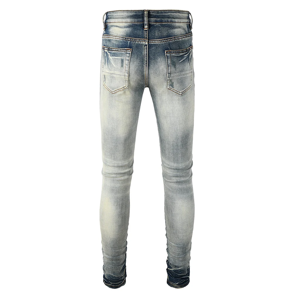 Dark Blue Biker Jeans Additional View