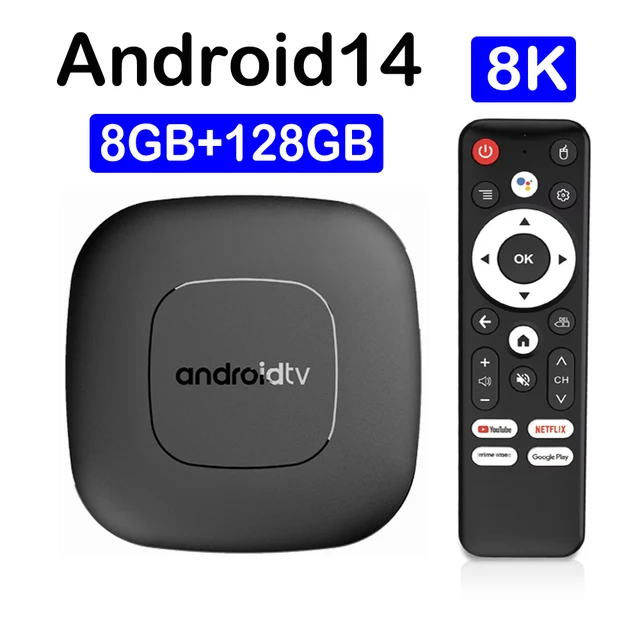 T1 Smart Android TV Box Android 14 Allwinner H313 Google Assistant Dual Wi-Fi 5G 8K Video 8 ГБ 128 ГБ Медиаплеер Set Top Box Fast