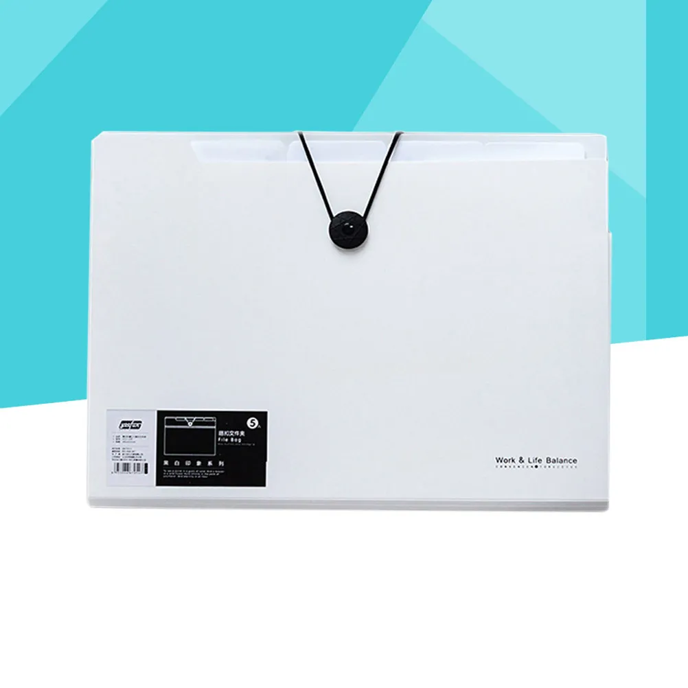 A4 확장형 파일 폴더 다층 플라스틱 문서 정리함 버튼 잠금 장치 사무실 학교 가정용 휴대용