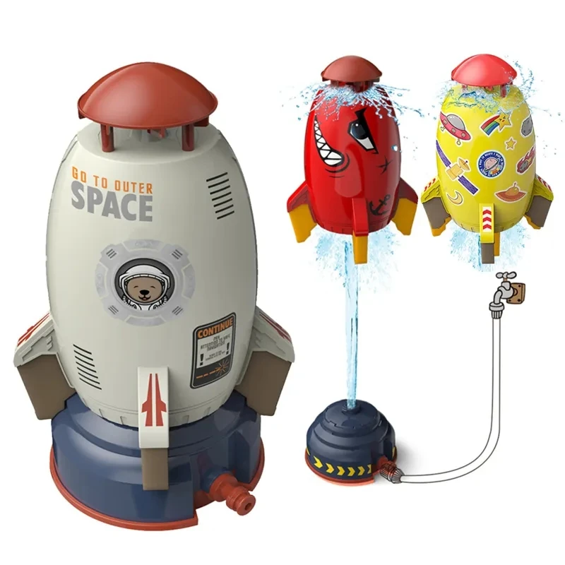 

Rocket Launcher Toys Outdoor Rocket Water Pressure Lift Sprinkler Toy Fun Interaction In Garden Lawn Water Spray Toys for Kids
