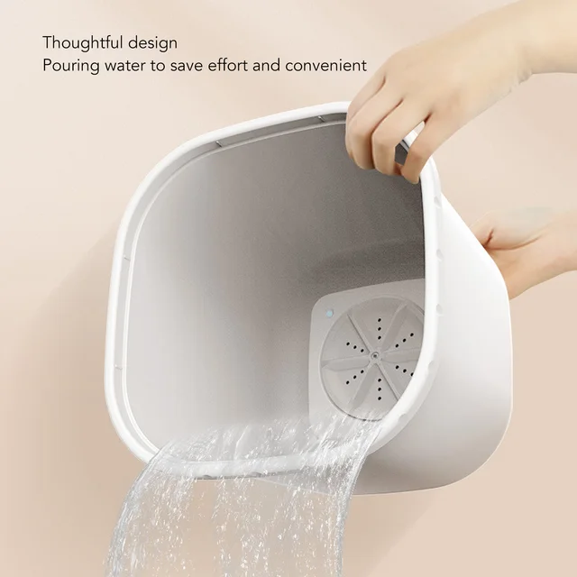 Mini Underwear Washer Forward and Reverse Rotation Mini Washing Machine 6L 30 Minutes Automatic Power Off for Home for Outdoor 6