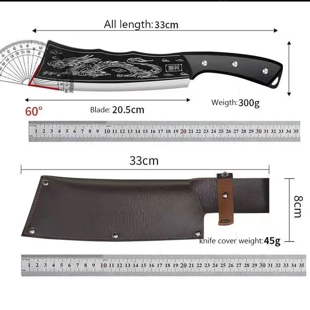 Couteau à découper jetable Sophia en acier inoxydable, ciseaux de cuisine, couteau de boucher forgé, outils de cuisine pour la viande 2