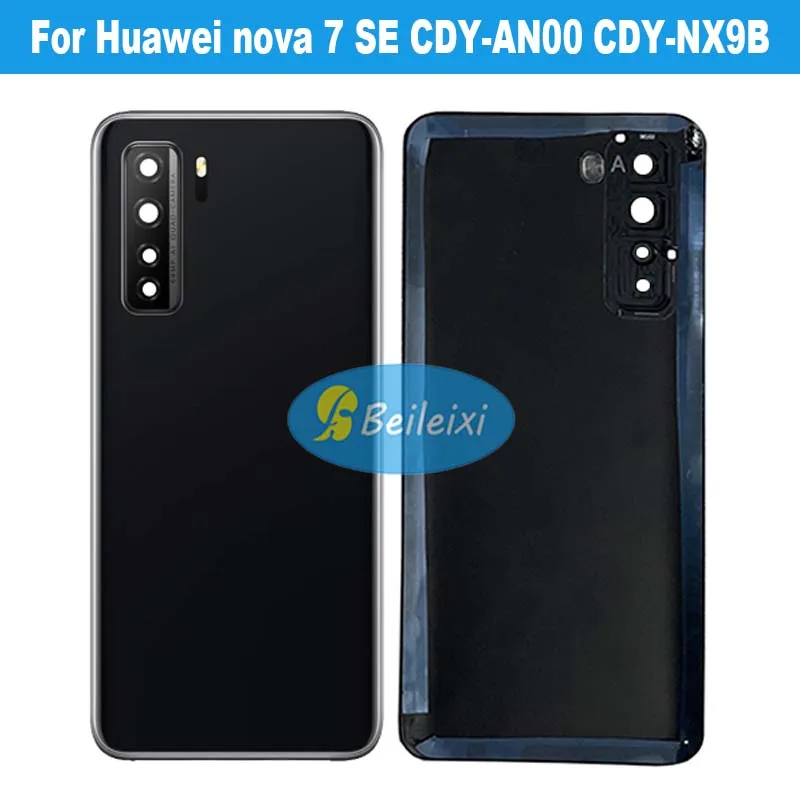 

For Huawei nova 7 SE CDY-AN00 CDY-NX9B CDY-AN20 Battery Back Cover Rear Door Glass Panel Housing Case Durable Back Cover