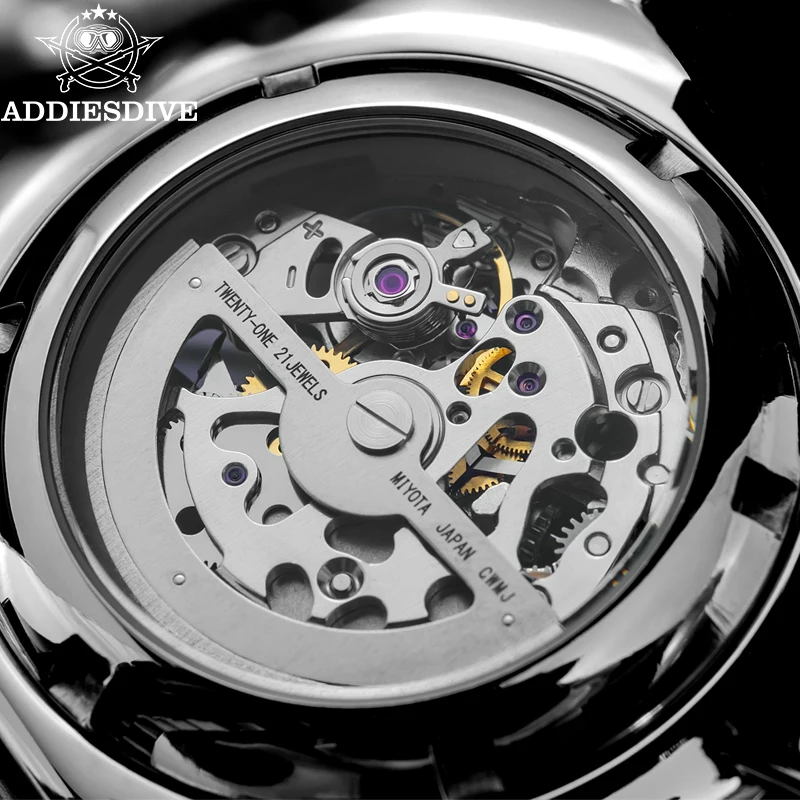 Men Skeleton Automatic Watch Sapphire Glass BGW9 Luminous Diver's 200m Analog Mechanical