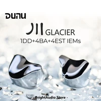 DUNU GLACIER Flagship IEMs 1DD+4BA+4EST 9 Hybrid Drivers In-Ear Earphones Detachable Cable with 3.5mm 4.4mm plug Wired Earbuds 1