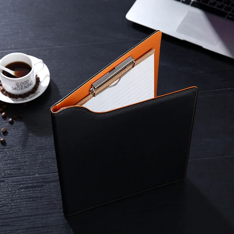 Name A4 Multifunctional Folder Pu Leather Management Contract Signing Cushion Board Business Board Hard Shell File Cover