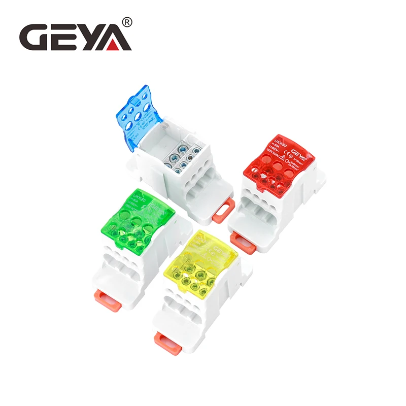 Single Stage Splitter Box GEYA UKK-80A Single-Stage Splitter Box Wire Connector High-Current Household Into A Multi-Outlet Terminal Block