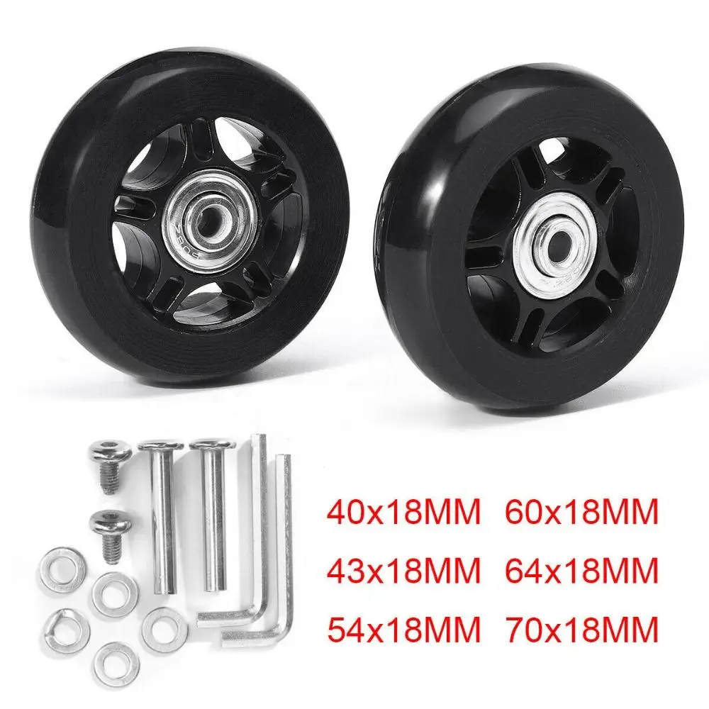 

Durable Silent 40mm/43mm/54mm/60mm/64mm/70mm Axles Repair Kit With Screw Travel Luggage Wheels Suitcase Parts Axles