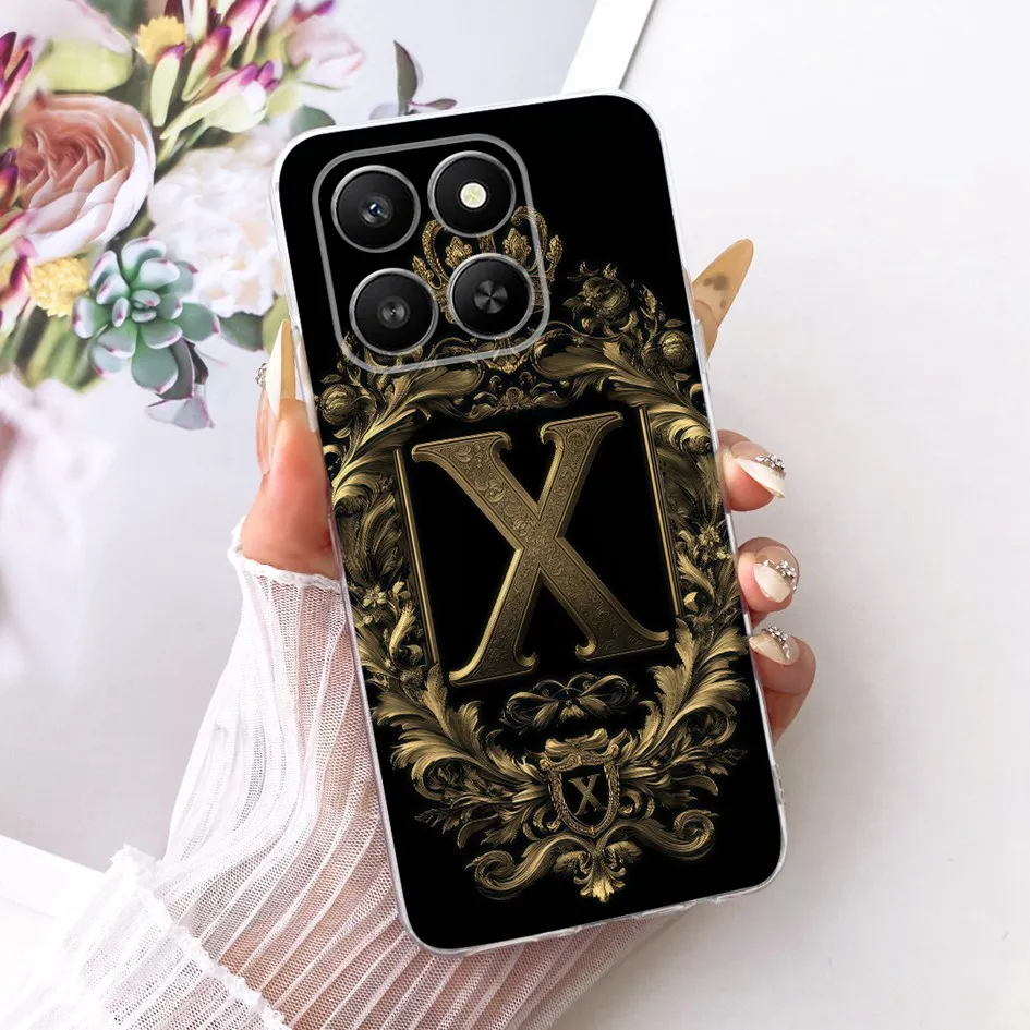 Clear Luxury Crown Letter Silicone Couple Phone Case - Soft and Stylish Protection