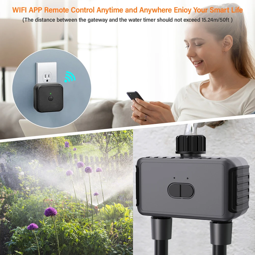 Tuya WIFI Smart Valve Automatic Water Timer Outdoor Farm Garden Intelligent  Sprinkler Timer Work with Alexa and Google Assistant - AliExpress