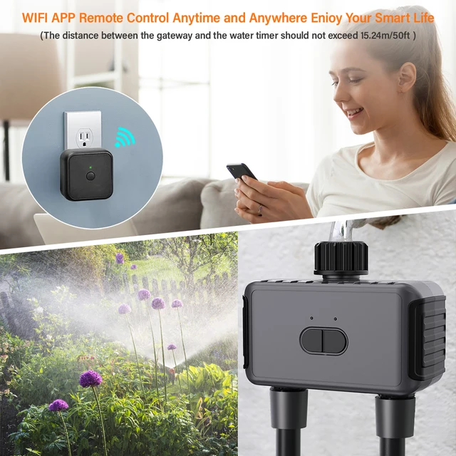 Tuya Wifi Intelligens Szelep Automatikus Vízi Időzítő Kültéri Mezőgazdasági Kert Sprinkler Időzítője Az Alexa -Val És A Google Assistant -Nal - Image 3