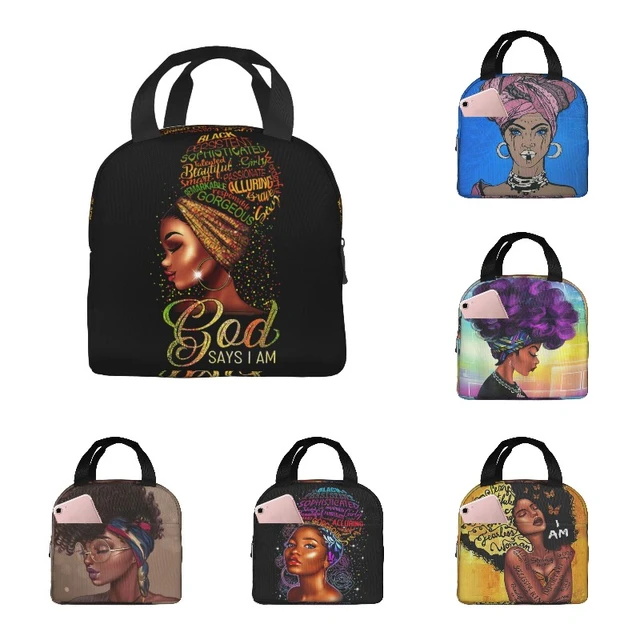 Black Queen African Girls Bags  African American Lunch Bags - Black Girl  Lunch Bag - Aliexpress