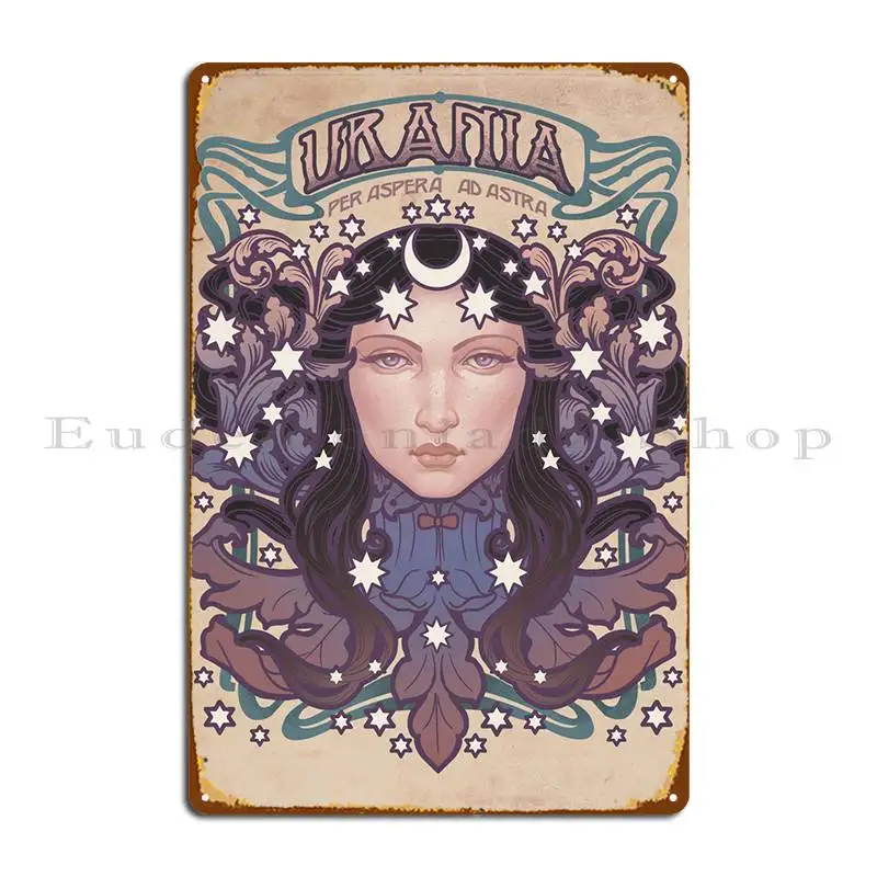 Urania Astronomia Muse Metal Sign Printing Sign Club Kitchen Wall Decor Tin Sign Poster