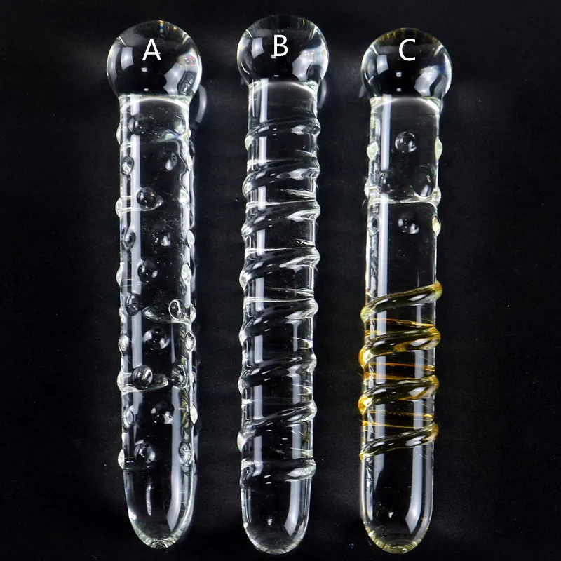 Stili di vetro 3 dildo cristallo artificiale perline anali butt plug massaggio prostatico masturbarsi se_voghion.com