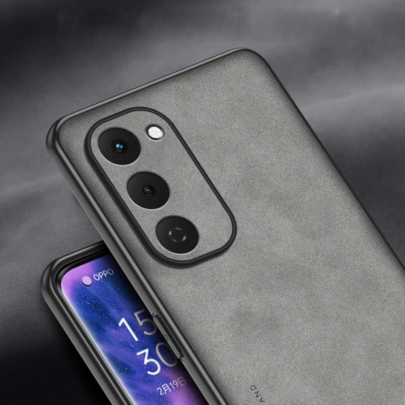 Tecno Spark 40 Pro Plus Shockproof Matte Leather Phone Case - Soft Skin Feel Back Cover and Protector