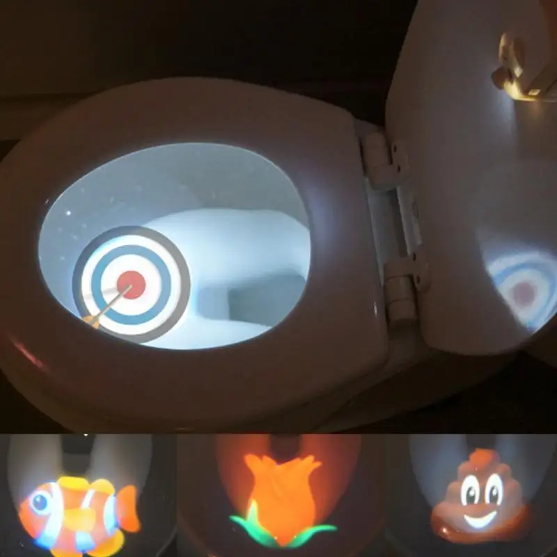 

Toilet Night Light Cartoon Toddler Target Toilet Light Projection Lamp for Bathroom Battery Not Included