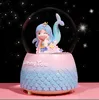 Crystal Ball Music Box Mermaid Girls Birthady Gifts Glowing Snowflakes Music Box Home Decoration Desktop Ornament 5