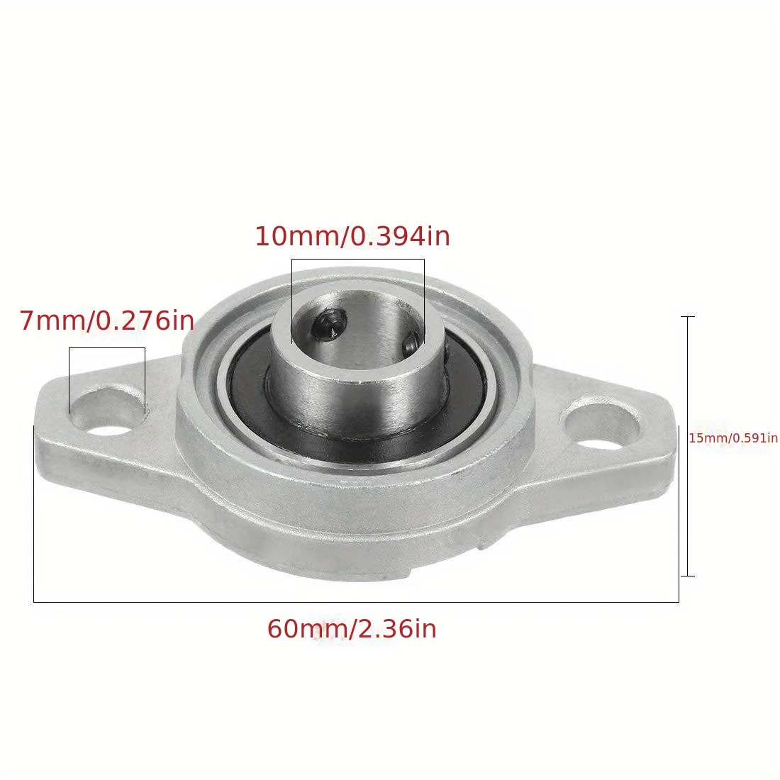 1 Stück Zinklegierung Durchmesser 8 10 12 35 mm Bohrung Kugellager Stehlager montiert Unterstützung Kfl08 Kfl000 Kfl001 Kp08 Kp000 Kp001 Kp002 – Detail 4
