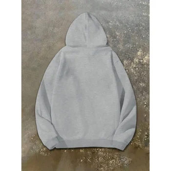 سويت شيرت رجالي بغطاء للرأس مقاس كبير مع أوراق القيقب الكندنافية ذات رسومات جريئة وفضفاضة وأكمام طويلة غير قابلة للتمدد 6