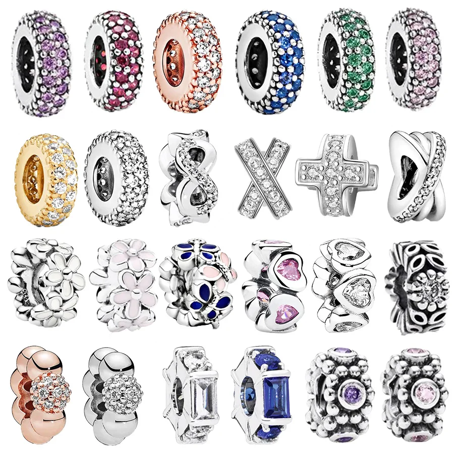 Beads Charms Charm Jewelry Sterling Silver Jewelry Charm Bead Silver Charm Bracelet Sterling Silver Beads Beads Jewelry Sterling Silver Beads Charm Bead Jewelry Making Loose Gemstone Jewelry Hot Clear Sparkle White Daisy Flower Spacer Charm Beads Original European 925 Sterling Silver Bracelet Jewelry Fashion Gift