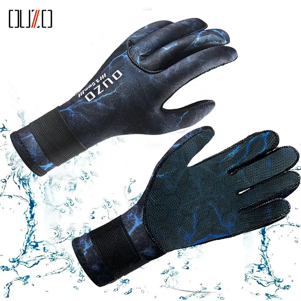 3mm Neoprene Diving Gloves Anti Slip Camo Scuba Diving Gloves Surfing For Spearfishing Swimming Rafting Kayaking