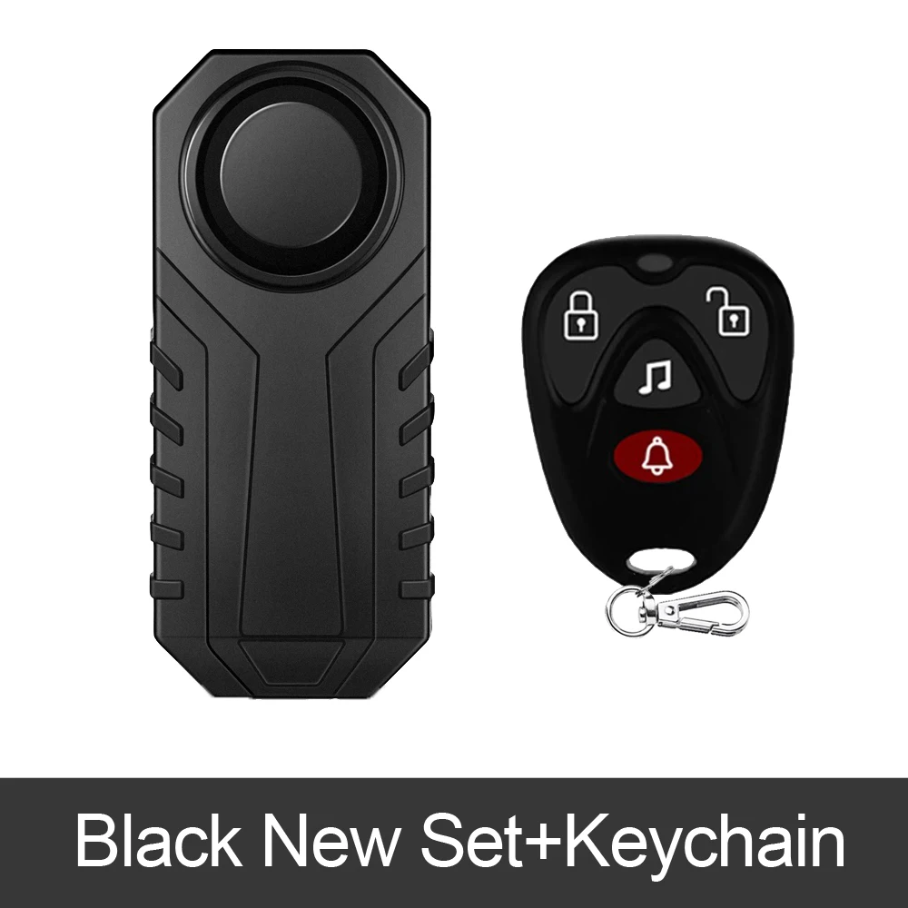 Motorcycle and Bicycle Anti-Theft Wireless Alarm System with Remote Control and Waterproof Design, 113dB Security Alert