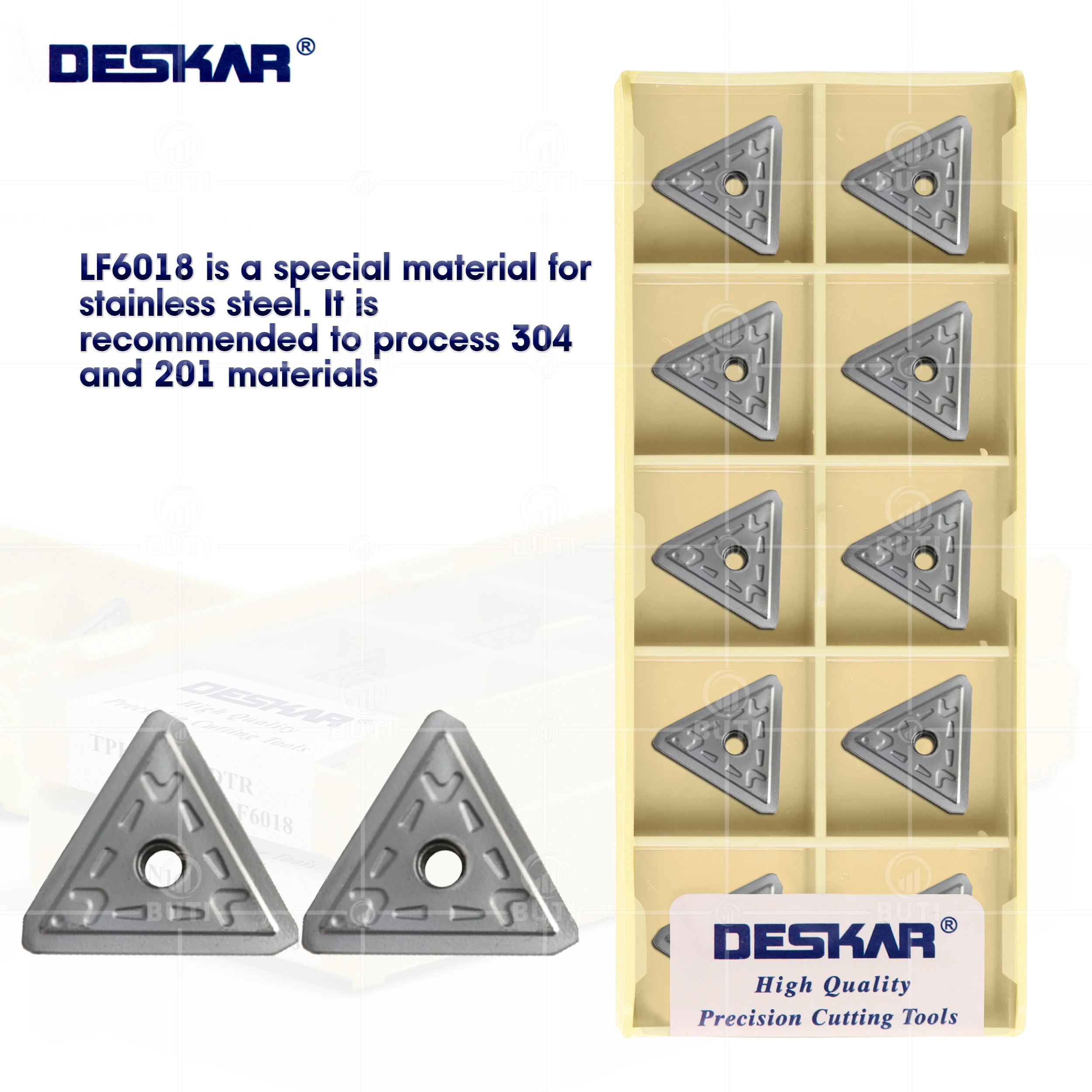 

DESKAR 100% Original TPKN1603PDTR LF6018 CNC Lathe Cutter Cutting Mill Turning Tools Carbide Milling Inserts For Stainless Steel