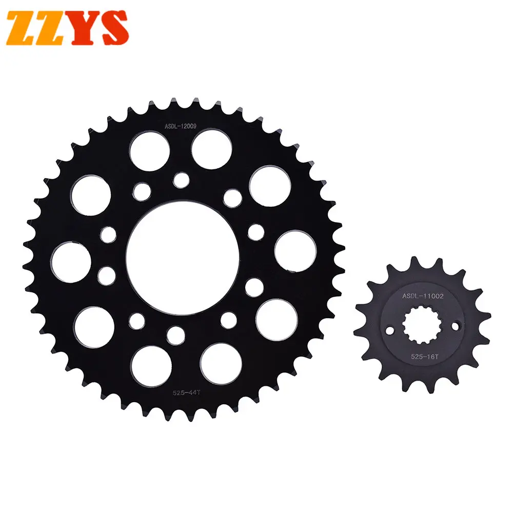 

525 16T 44T Tooth Front Rear Sprocket Gear Wheel For Honda VT600CD VT600C VT600 CD Shadow Deluxe 1994-2000 VT 600 CD2 2001-2007