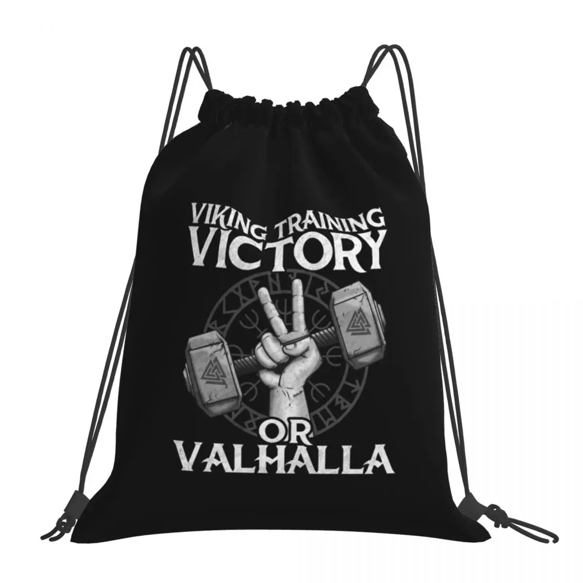 

Рюкзак для викингов тренировок победы или Вальгаллы многофункциональные портативные сумки на шнурке пучок с кулиской карманные спортивные сумки для книг