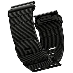 Versatile QuickFit Nylon Watch Strap - 22mm & 26mm Adjustable Band - QuickFit 26mm (Black)