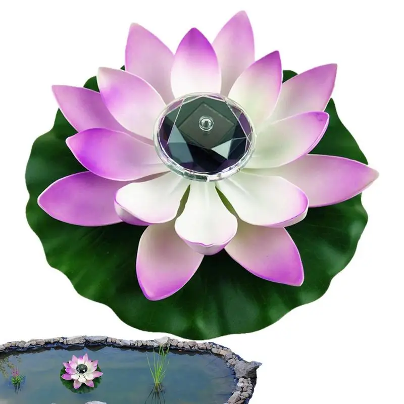 Solar Garden Light Lotus Solar Floating Pool Light for Flower Pond Beach Lawn and Swimming solar garden light